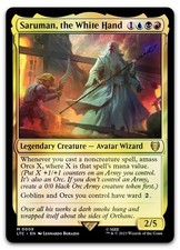 Saruman, the White Hand 8 Foil  NM Lord of the Rings LTC Magic MTG
