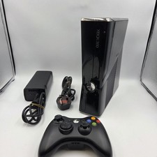 Microsoft Xbox 360 Slim 250GB Black Console PAL Controller Tested Working