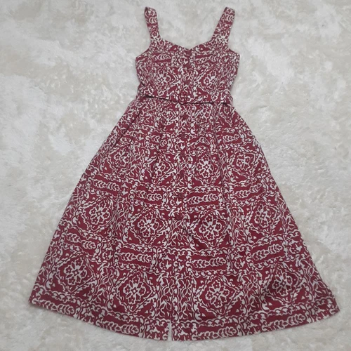 Robe camisole blanche et rouge femme Christian Dior avec ceinture Authentique de