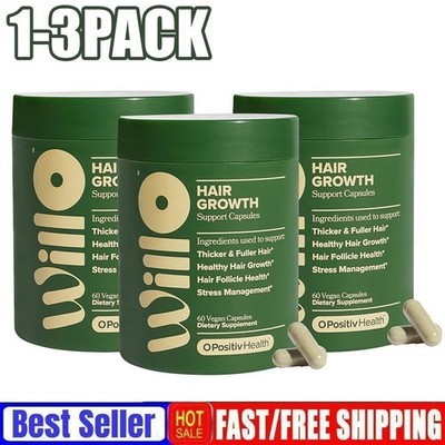 1-3 Pack O Positiv Willo Hair Growth Support For Women Hair Health 60 Capsules*