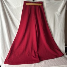 Vtg 70s huge wide leg flare pants dark red bell bottom 26 Waist USA Union