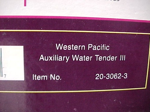 MTH 20-3062-3 Western Pacific Auxiliary Water Tender III NUEVO EN CAJA | Zustand: New