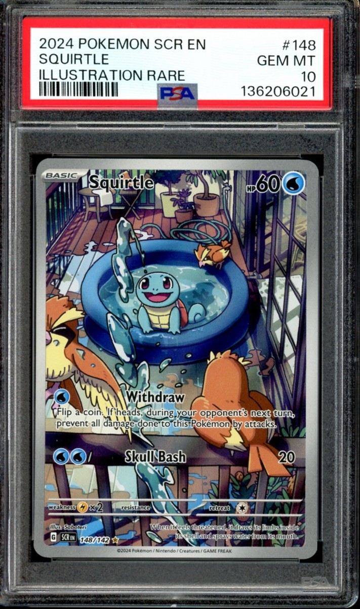 148 142 pokemon card Squirtle 148/142 Sv07: Stellar Crown Holo