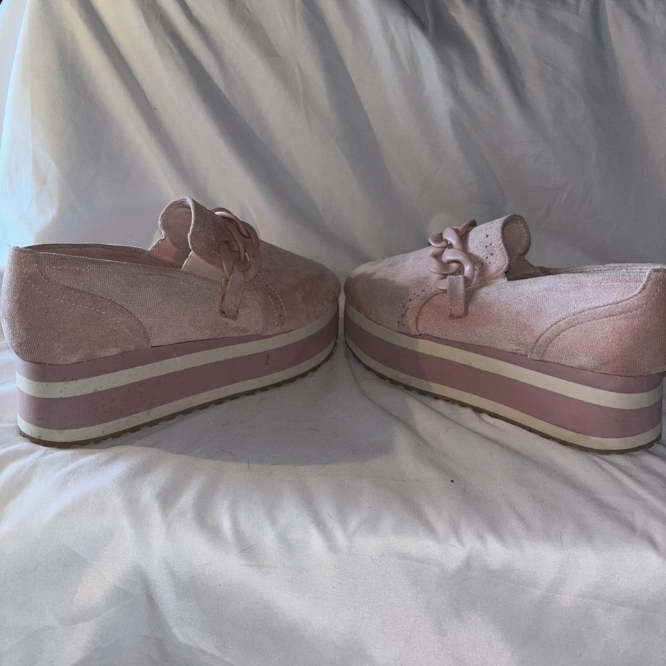 Pierre Dumas Paloma-1 Informal Plataforma Moda Zapatillas Elevadas Sin Cordones ~ Talla 10M Foto 3 de 4