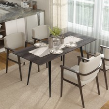 HOMCOM Esstisch 120/160 x 75 cm ausziehbar Küchentisch für 6-8 Personen Grau