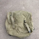 WW2 US Army Military Canvas M36 Musette Bag Haversack Tan Shoulder Strap