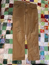 carhartt pants 34x32 Thrashed Tears light Weight Brown Torn grunge trashed