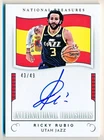 2017-18 National Treasures Ricky Rubio International Auto SP #IT-RRB (43/49)