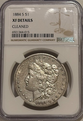 #ad #ad 1884 S Morgan Silver Dollar NGC XF Details Tougher Date Morgan $159.00