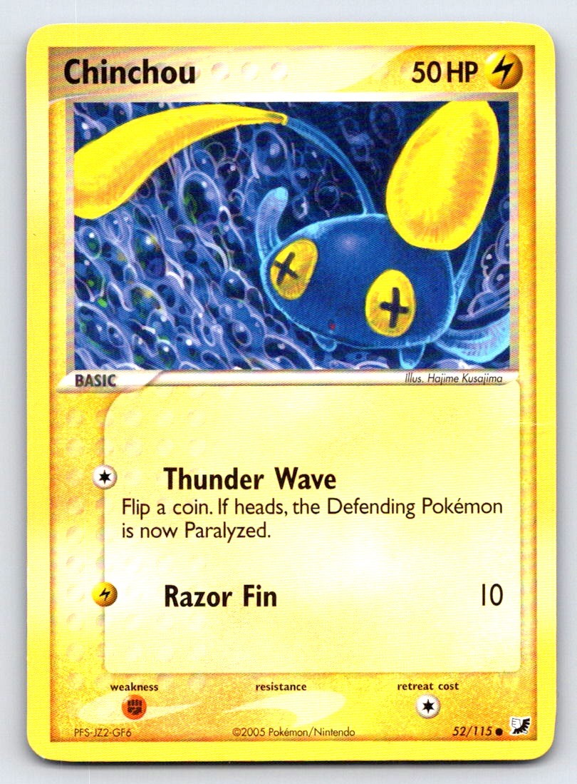 Chinchou 52/115 Common Unseen Forces Pokemon Lightly Played