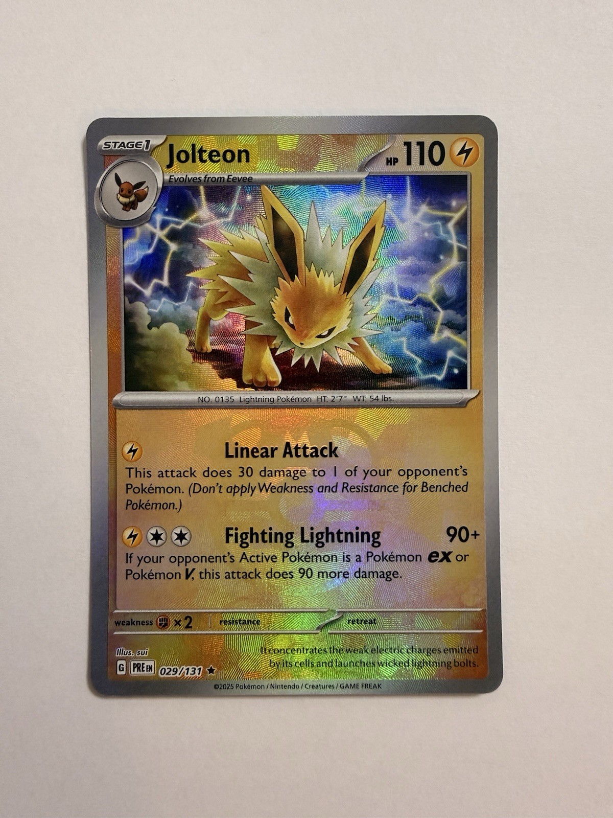 Jolteon 029 (Masterball) - Prismatic Evolutions - NM - Pokémon TCG