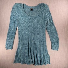 New Directions Sweater Dress Womens Medium Knit Fit Flare Long Sleeve