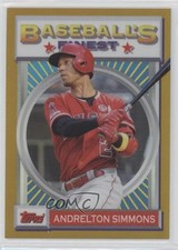 2020 Topps Finest Flashbacks Gold Refractor 45/50 Andrelton Simmons #7 i4v