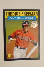 2021 Topps - 1986 Topps All-Star Baseball Freddie Freeman #86AS44 Black 265/299 