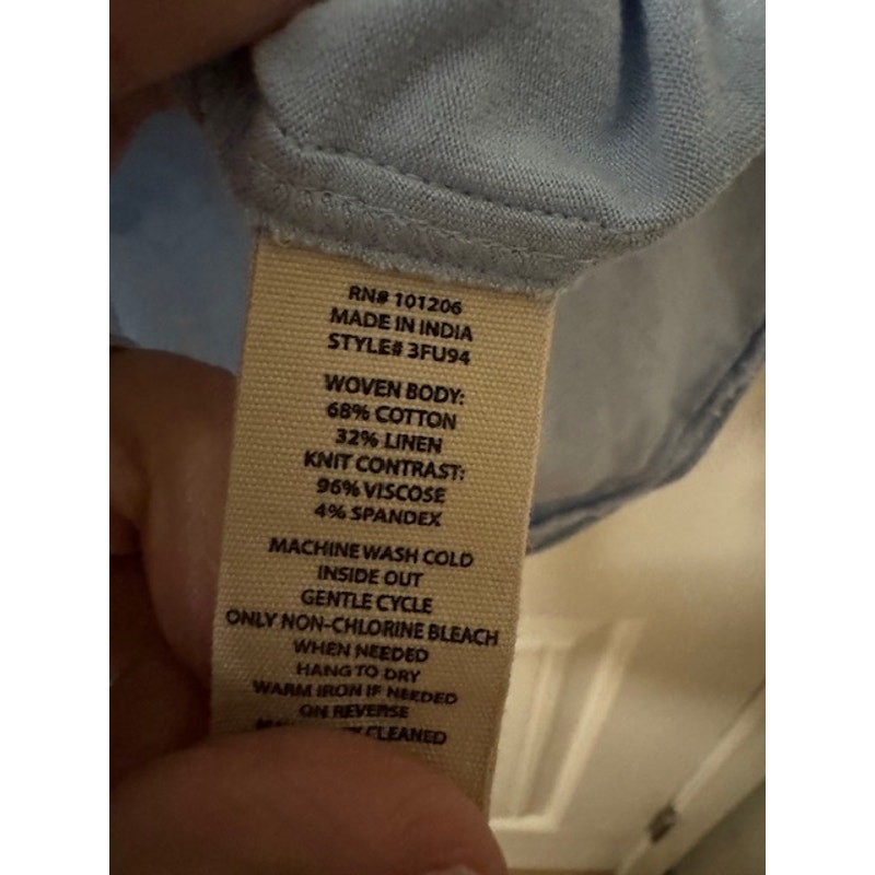 Soft Surroundings Chambray Unique Button Ruffle B… - image 5