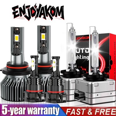HID Front Car LED Headlight Bulb High Low+Fog Light For Dodge Charger 2011-2014