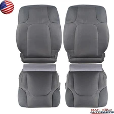 For 2005-2019 Nissan Frontier Driver &Passenger Bottom-Top Cloth Seat Cover Gray