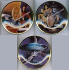 THREE Star Trek: Next Generation PLATES - Picard/Crew/NCC-1701-D - 8.25" Enesco! — photo 1