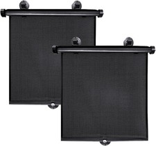 2 Pack Window Sun Shades Retractable Car Curtains Window Covers Protect Baby XL