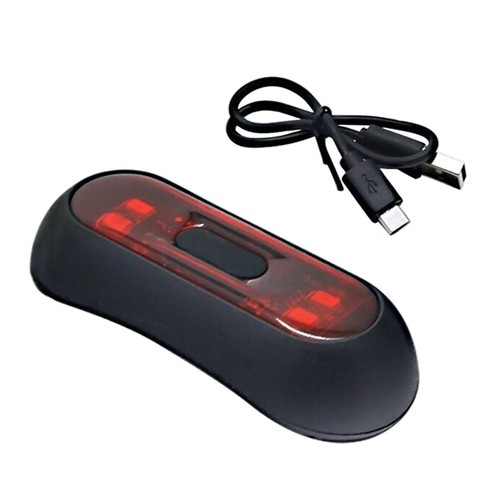 Waterproof Motorcycle Rear LED Helmet Light USB Rechargeable Light Repair Parts - Foto 2 di 13