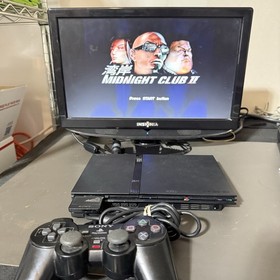 Sony PS2 Slim Console Bundle - Games, Controller, Memory, Cords - Midnight Club