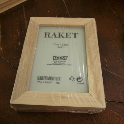 IKEA RAKET 4'' x 6''  Photo Frames One Pack of THREE Unfinished Pine Wood Frames