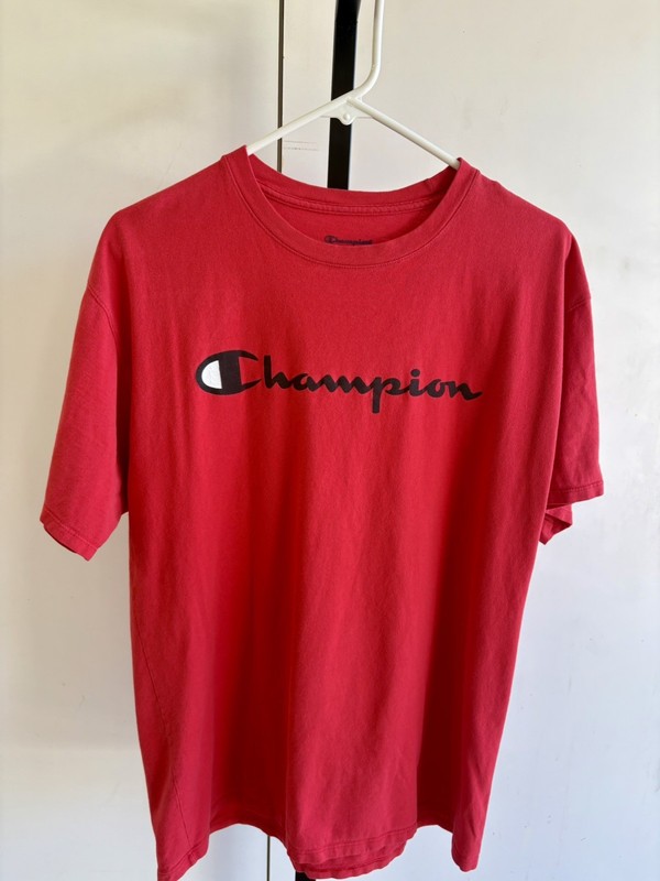 Champion Men's Classic Jersey T-Shirt, Red  L