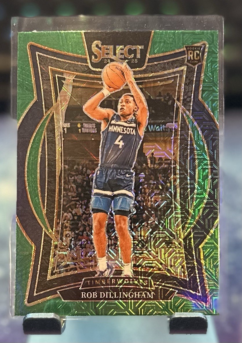 2024-25 Panini Select - Concourse Rob Dillingham #84 Green Mojo Prizm (RC)