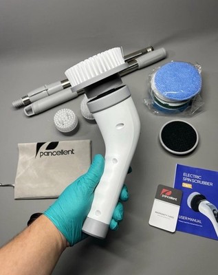 Elektrische Spin Scrubber Reinigungsbürste 110 cm langer Arm leistungsstark leicht 2 Geschwindigkeiten