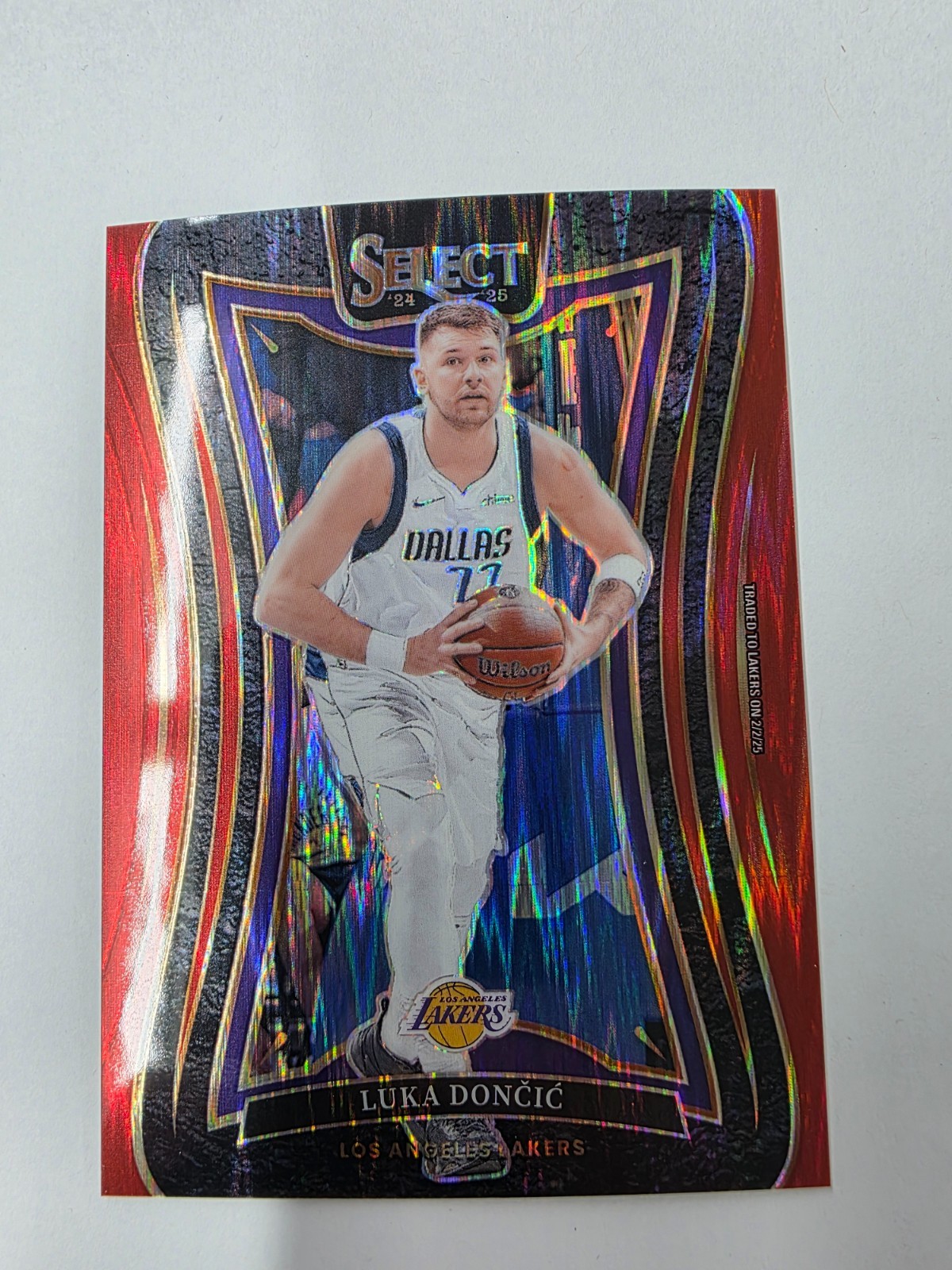 2024-25 Panini Select Luka Doncic #347 Mezzanine Level Red Flash Prizm /299