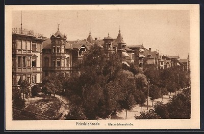Ansichtskarte Friedrichroda, Partie in der Alexandrinenstraße 