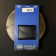 Gould Goodrich Two Pocket Glove Case K555 Black Plain Leather Police Duty Gould Goodrich Two Pocket Glove Case K555 Black Plain Leather Police Duty