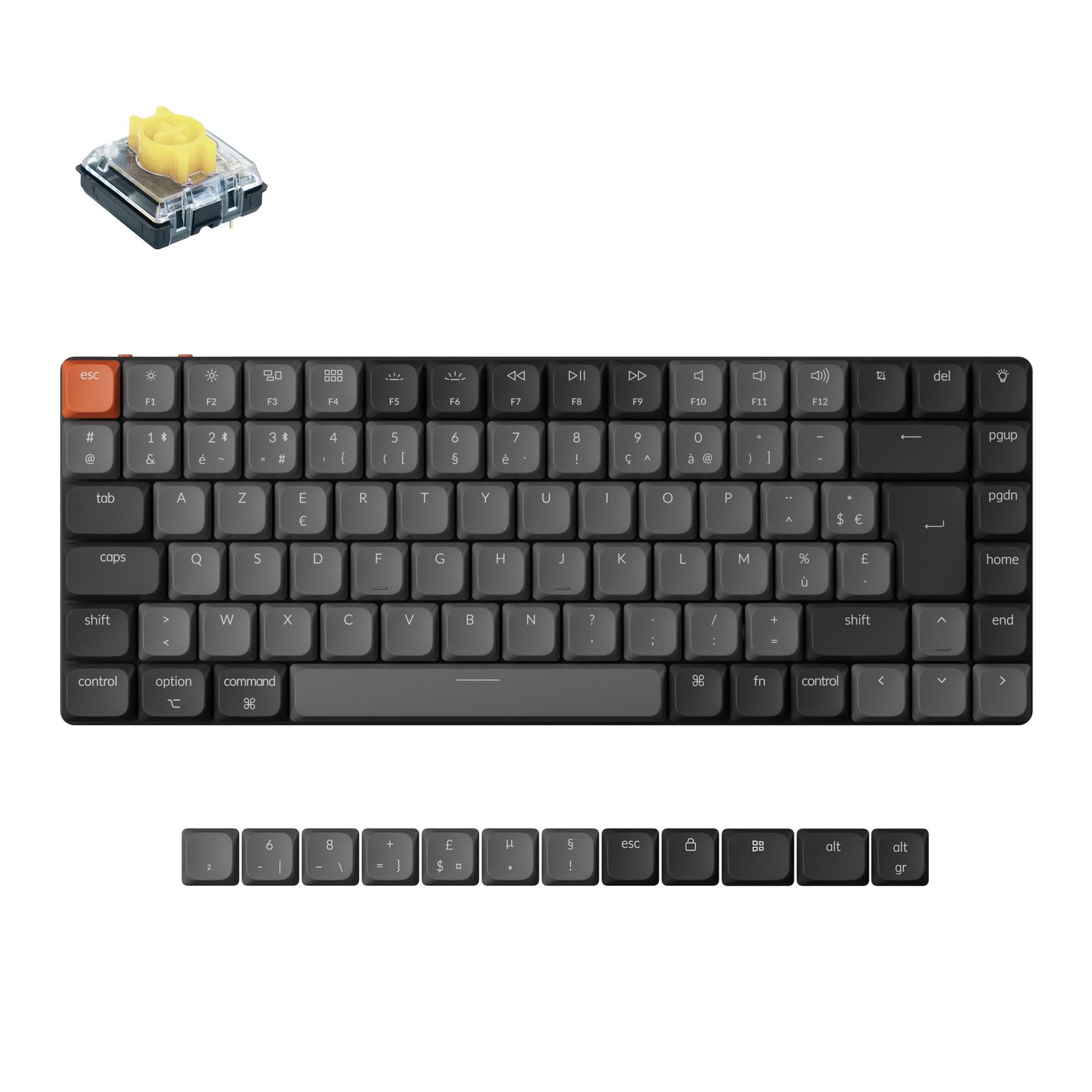 Clavier 75% programmable K3 QMK mécanique ultra-fin avec connexion sans fil