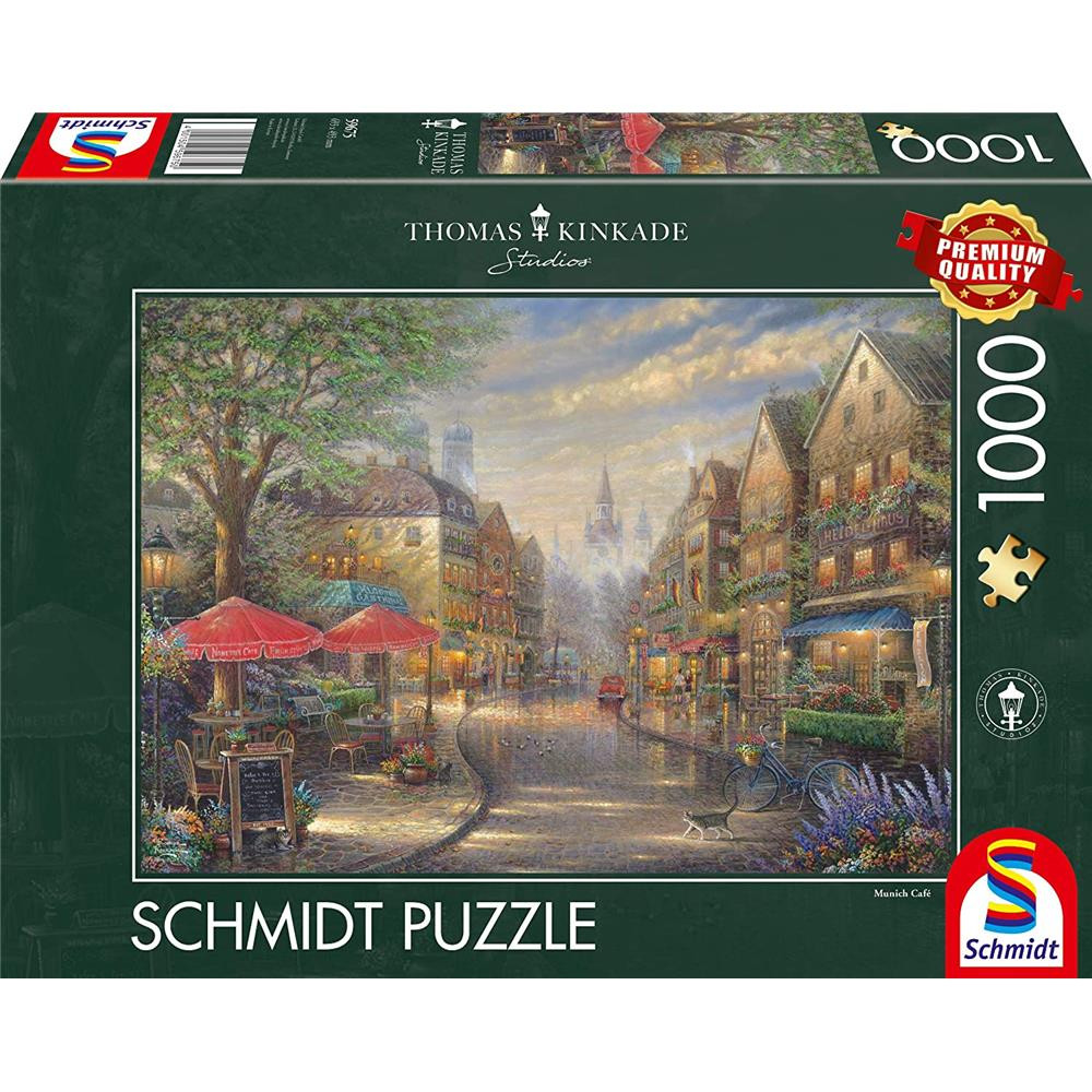 Schmidt Spiele, 59675, Кафе Томаса Кинкейда в Мюнхене, 1.000 головоломок Teile Geduld
