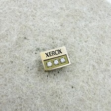 Vintage 10k Gold Xerox Corporation Employee Award Pin 3 Diamonds