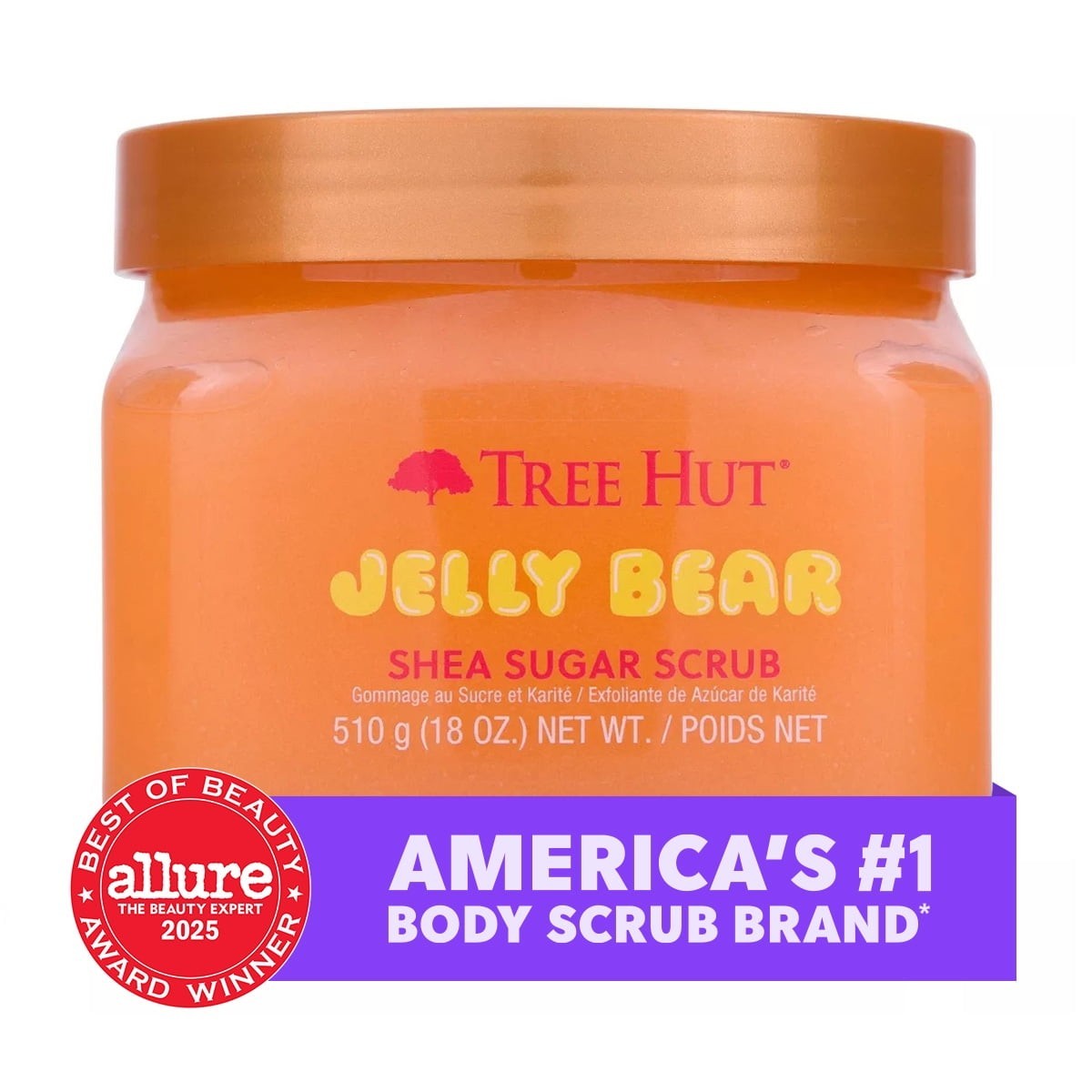 Tree Hut Jelly Bear Exfoliating Shea Sugar Body Scrub, 18 oz
