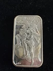 VTG. Happy Fourth July Crown Mint Holiday Beauties 999 Fine 1 Oz Silver Bar Nude