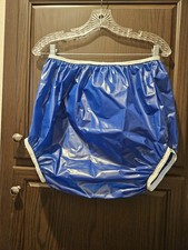 Romper Room Blue Washable Plastic Pants Waterproof Incontinence Diaper Cover