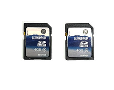 2 Pack x Kingston 4GB SD CARD CLASS 2 SD4 Flash Memory Card Camera