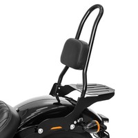 Sissy Bar CSL Mit GepäCkträGer FüR Harley Heritage Softail Classic 18-19 Schwarz
