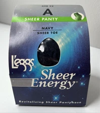 Vintage Leggs Sheer Energy Pantyhose Sheer Panty Size A Sheer Panty 60822 Navy