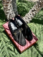 Salvatore Ferragamo Black Suede Mancini Bit Loafers Cross Men s Dress Shoes - 9