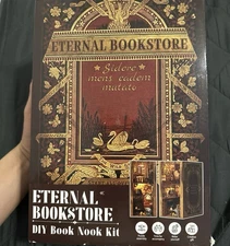 Cutebee - Eternal Bookstore - DIY wooden Book Nook Kit with LED Light Decoration