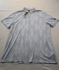 New Mens Adidas Golf Ultimate Polo Shirt Size 2XL Diamond Vented Performance