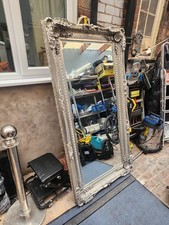 Gallery Abbey Large Shabby Chic Vintage Wall Leaner 65" Mirror - Silver