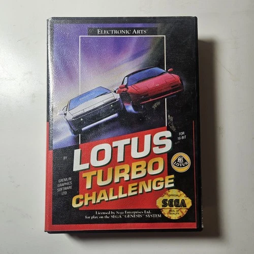 Lotus Turbo Challenge Complete (Sega Genesis, 1992) Authentic Game Cart And Case