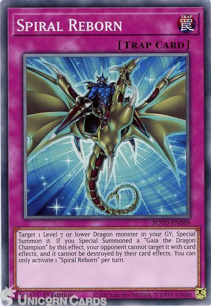 ROTD-EN069 Spiral Reborn Common 1st Edition Mint YuGiOh Card