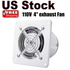 4" Exhaust Fan Ventilation Extractor Fan 110V Wall-Mounted Blower Duct Fan #WW