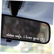 Drive Safe I Love You Sticker, 5 Pack White I Love You Drive Safe Mirror