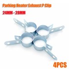 4pcs 24mm-28mm Air Diesel Heater Exhaust Pipe Hose P Clip Holder Steel UK